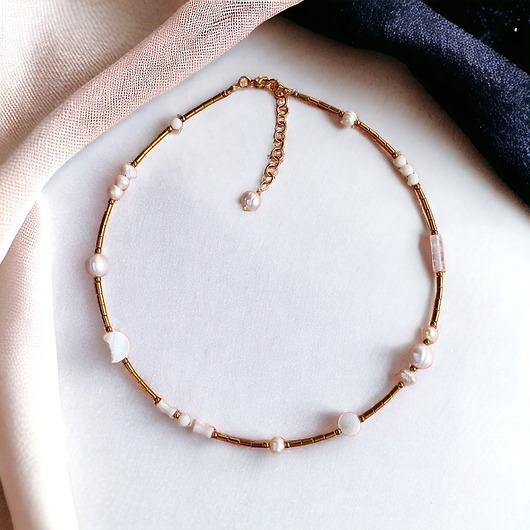 chokery Naszyjnik WHITE : choker : summer collection : BIAŁY NASZYJNIK