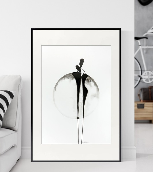 grafika 50X70 cm wykonana ręcznie MiniMalArt
