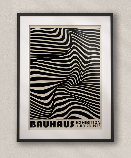 plakaty Minimalistyczny plakat - Bauhaus #13 - Do salonu, sypialni, biura
