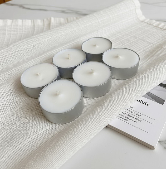 świeczniki i świece Absolute Linen 6 szt./ tealight 85g- wosk sojowy (inne zapachy)
