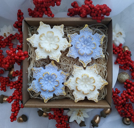 świeczniki i świece Świąteczny zestaw prezentowy