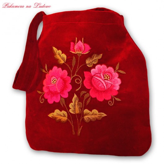 torba VINTAGE red na ludowo