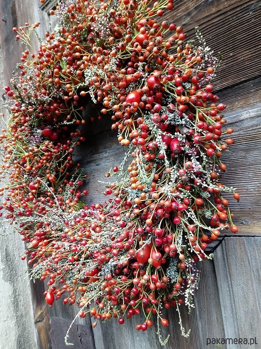 wianki Wianek jesienny na drzwi lub stół