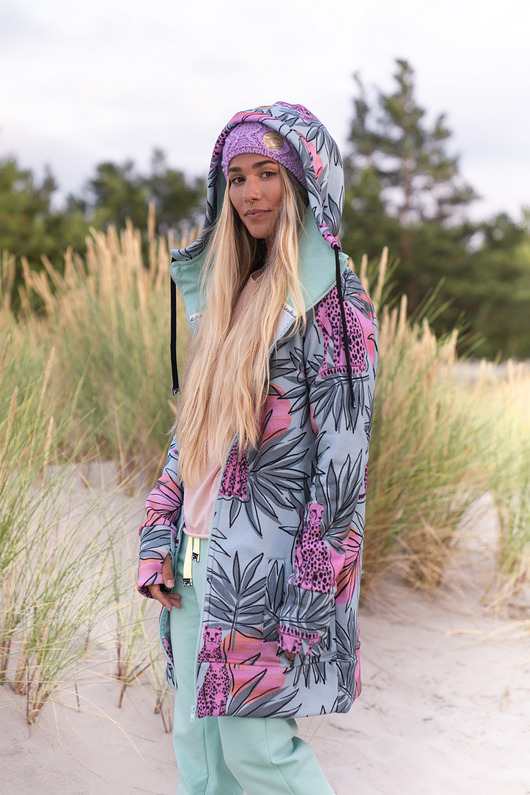 bluza z kapturem damska Candy Long hoodie Cats