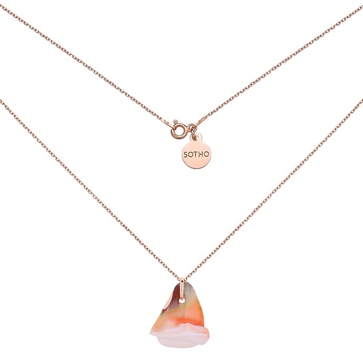 złote naszyjniki Naszyjnik z różowego złota z muszelką