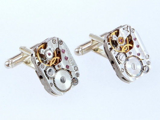 spinki do mankietów SPINKI Rectangle I - szybka wysyłka, mechanizm