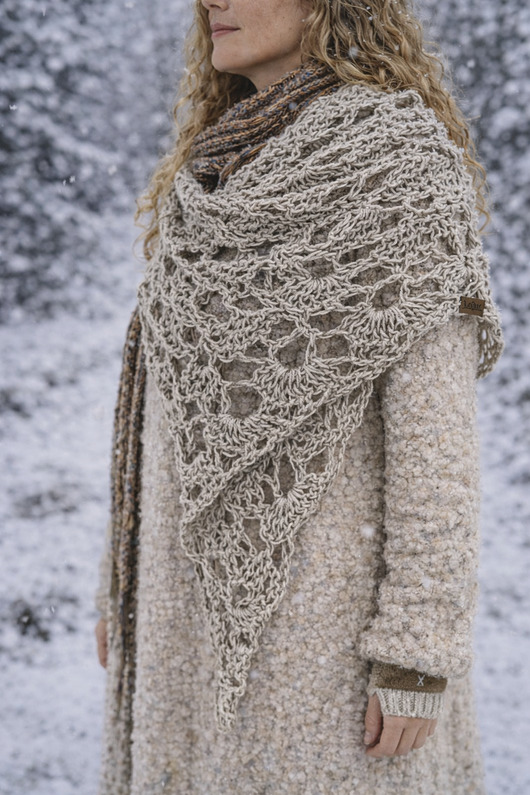 szale damskie Lniana chusta