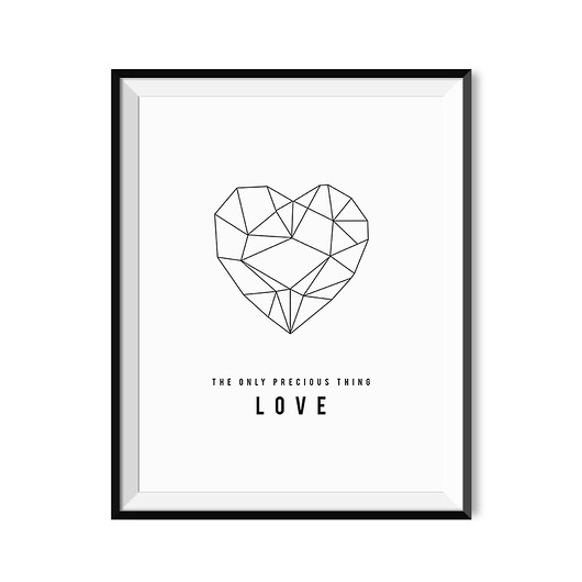 Plakat - Love Heart 30x40 lemonducky