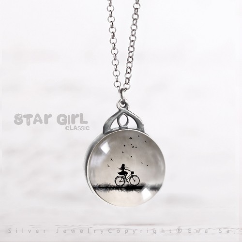Dwustronny medalion  Star Girl Classic srebro925 Ewa Saj Fotografie
