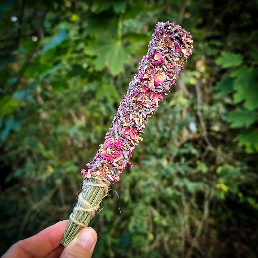akcesoria do jogi Kadzidło handmade lawenda z różą mniejsze