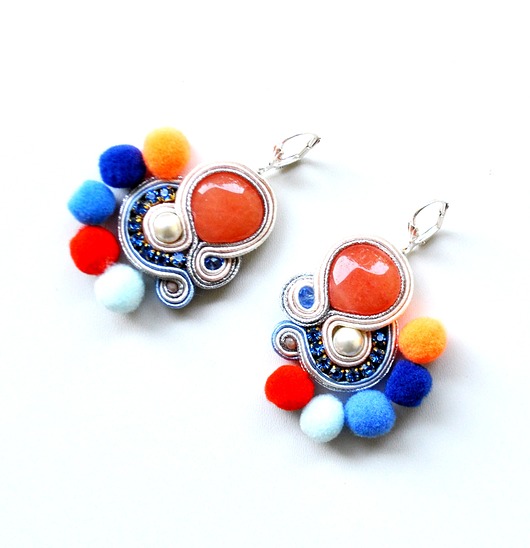 kolczyki soutache Sutaszowe kolczyki ALJIBE1