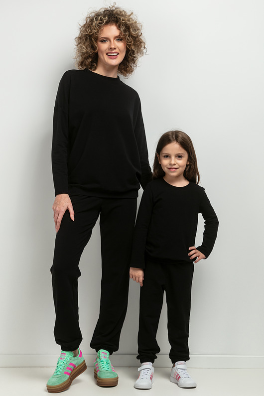 komplety damskie Komplet spodni dresowych w typie jogger, model 38, czarny