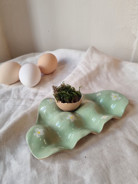 patery i talerze Patera  na jajka  -  Wiosenny stół