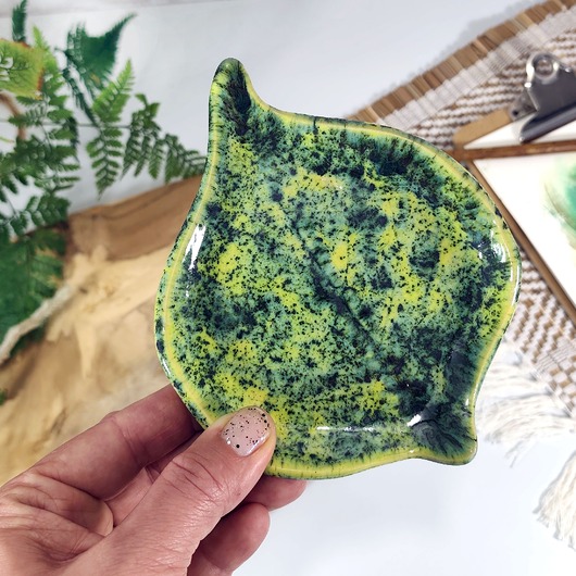 podkładki do kuchni Ceramiczna miseczka liść