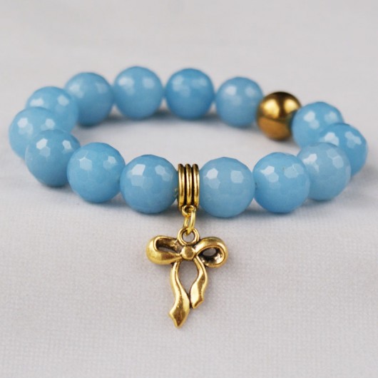 jadeit FASETKA light blue - duuuuże kule kaktusia