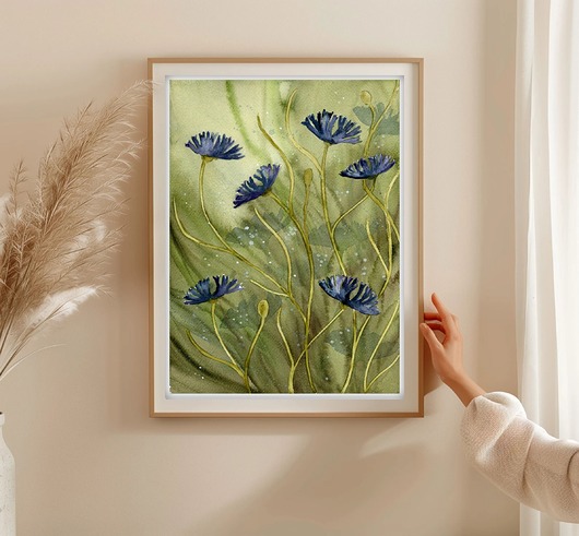 obrazy Oryginalna akwarela. Chabry A4