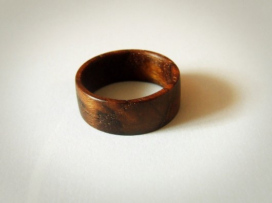 Obrączka z drewna teakowego Derva Woodcraft