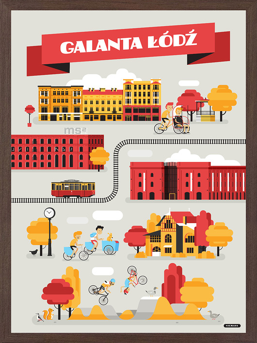 Plakat Galanta Łódź, 50x70 NIEMAPA