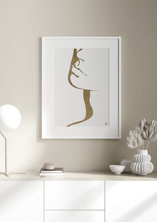 plakaty Plakat - minimalistyczna twarz kobiety