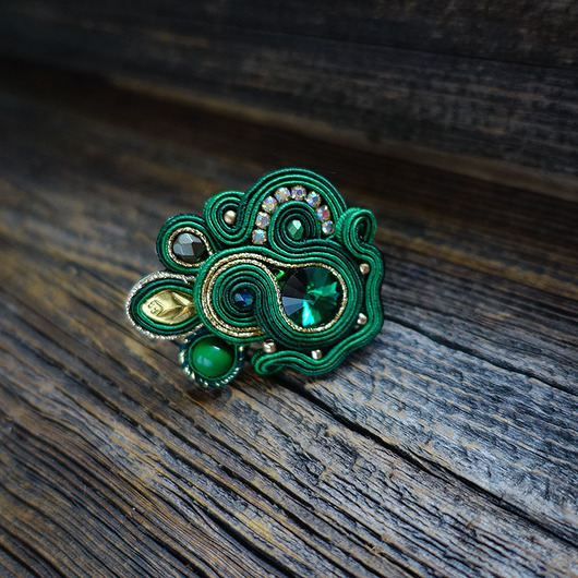 Isobelle- pierścionek soutache Mró Soutache
