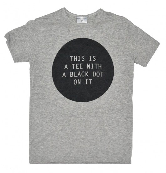 Black dot unisex tee grey mint-and-pepper