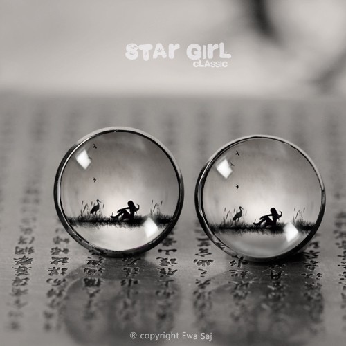 Star Girl Classic-Bocian, kolczyki wkręty Ewa Saj Fotografie