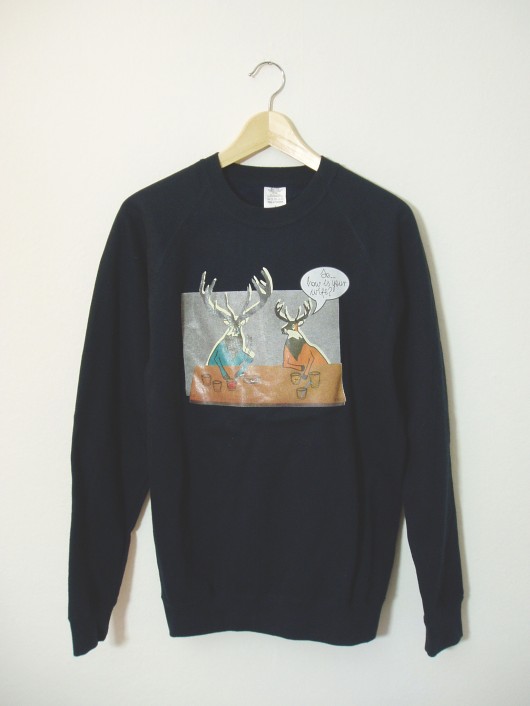 Bluza raglan Deer Wife M, L granatowa MUNGO
