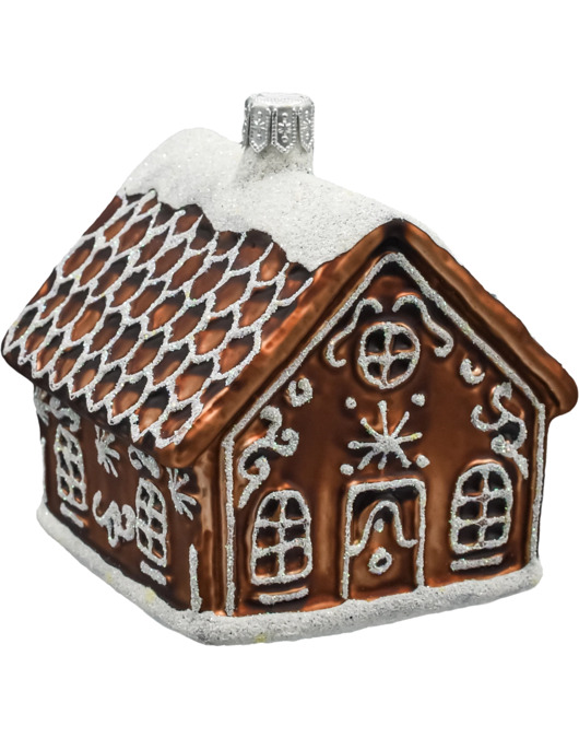 ozdoby choinkowe Bombka choinkowa: Domek piernikowy z brokatowym lukrem