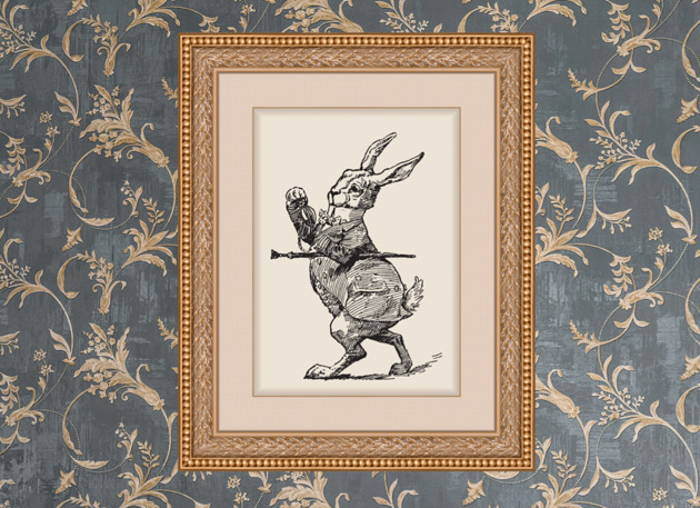 grafiki i ilustracje PLAKAT  vintage zając Wielkanoc dekoracja