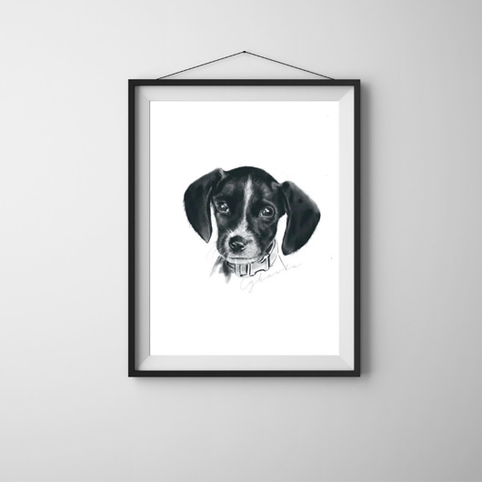 grafiki i ilustracje Portret Twojego psa na zamówienie - Rysunek do druku + wydruk