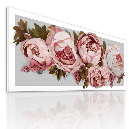 OBRAZ NA PŁÓTNIE - 100x40cm PIWONIE LUdesign gallery