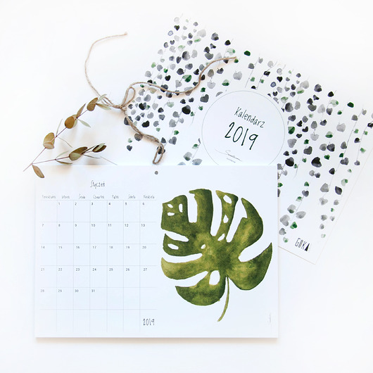 Kalendarz botaniczny na 2019 rok Gosia Sendlewska