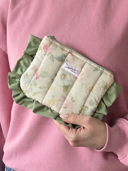 kosmetyczki Kosmetyczka falbanka kwiatowa