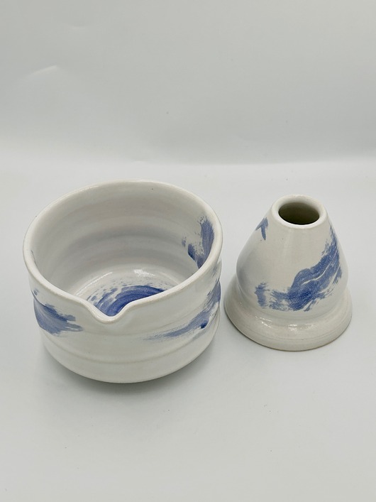 kubki Matcha SET white/blue