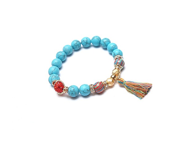 bransoletki z kamieni naturalnych Chwościk boho - Rainbow /08-04-23/