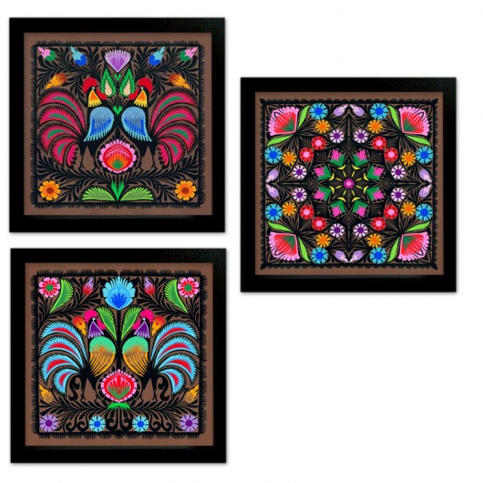   Fantasy Colors (framed Atr Paper-cut-outs) na ludowo