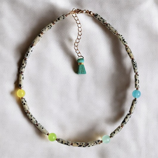 chokery Choker : summer JASPER collection : jaspis i jadeit