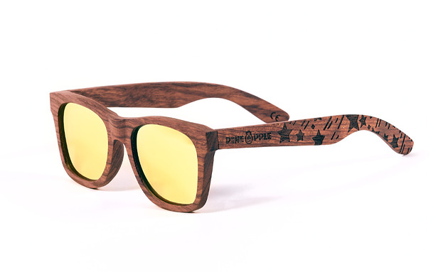 okulary damskie Drewniane okulary przeciwsłoneczne STARS