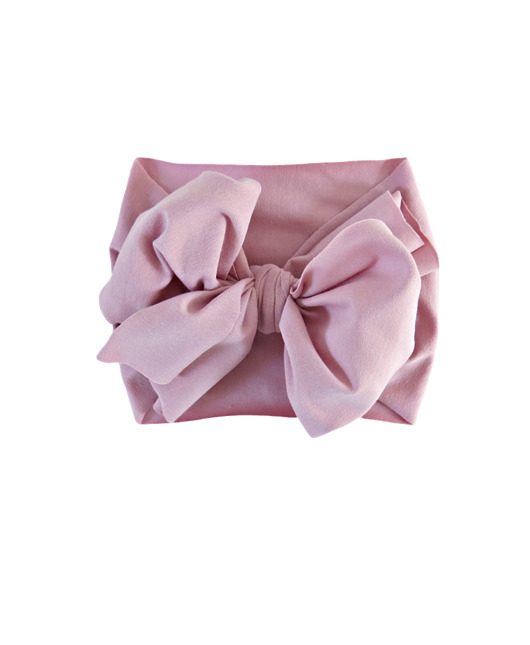 Opaska z dużą kokardą powder pink Lilandia