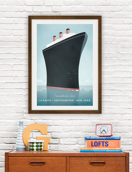 plakaty Transatlantyk - vintage plakat 50x70 cm