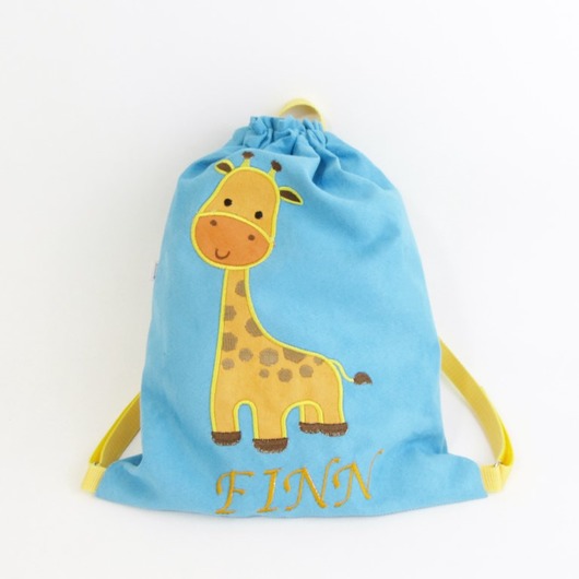 Plecak z żyrafą, worek z żyrafą i imieniem Enitka Sweet Baby Room