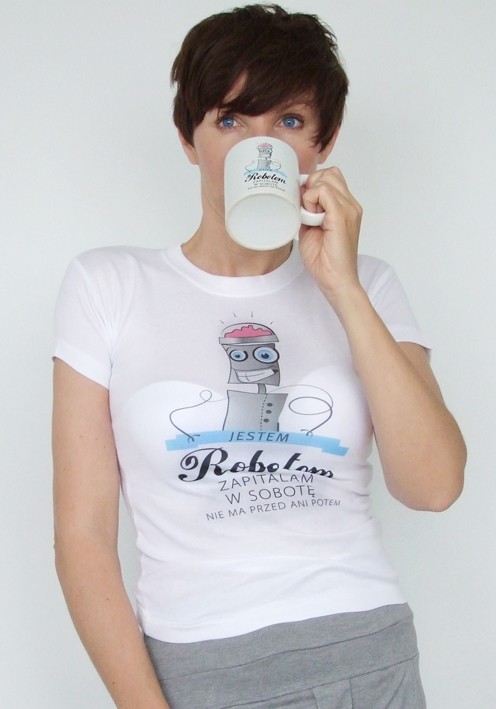 koszulka damska  JESTEM ROBOTEM momo fashion