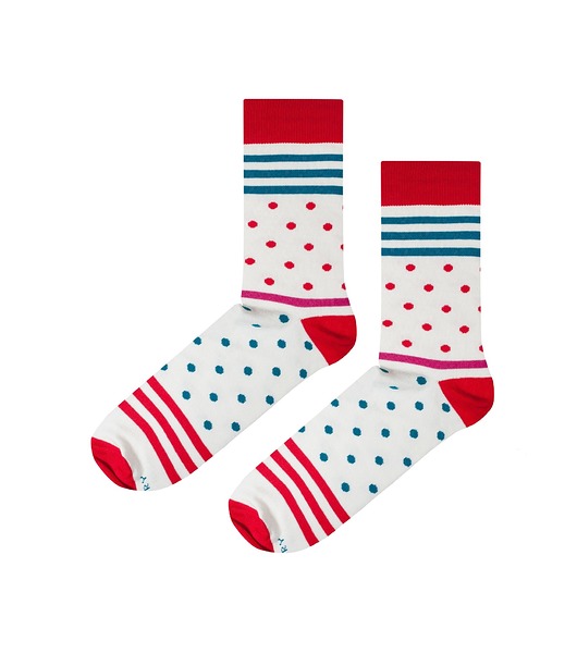 Skarpetki Red Stripes n Dots Soxstory
