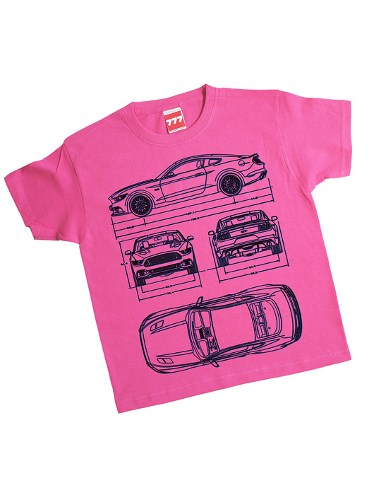 dla dzieci FORD MUSTANG NEW fuksja tshirt 777 Tshirts