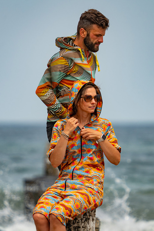 bluza z kapturem damska Bluza "Sajko" na surowo - unisex