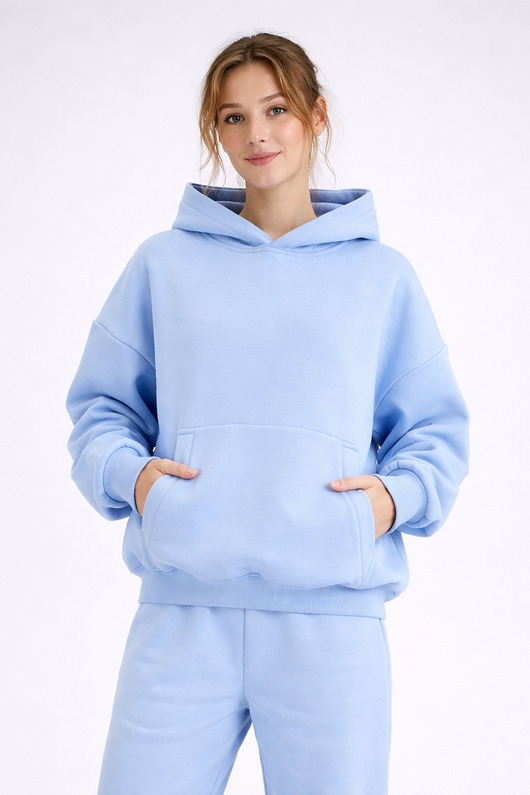 bluza z kapturem damska Bluza - 330 GSM   Blue