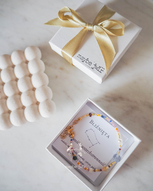 bransoletki z kamieni naturalnych Bransoletka Zodiakalna z Naturalnych Kamieni Bliźnięta