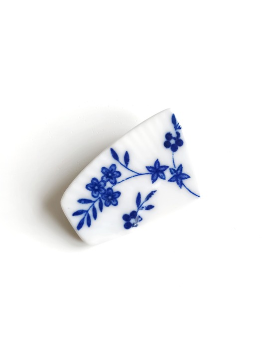 broszki Broszka w kobaltowe kwiaty