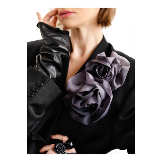 broszki Zestaw jedwabnych broszek