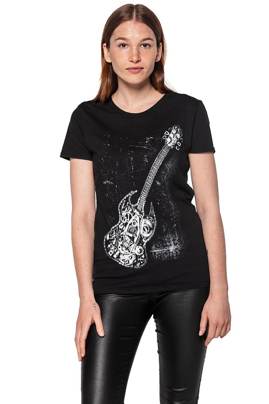 t-shirt damskie T-shirt damski UNDERWORLD Guitar machine
